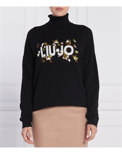 Свитер regular fit, черный Liu jo