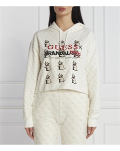 Толстовка xbrandalised LOGO KITTY Loose fit, кремовый Guess