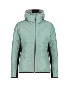 Женская гибридная куртка-худи, зеленый Cmp