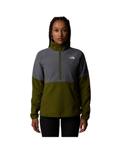 Женский пуловер Glacier Heavyweight с молнией 1/2, оливковый The north face