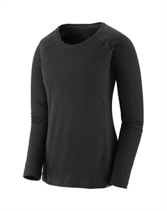 Женская куртка Capilene среднего веса с длинными рукавами и круглым вырезом, черный Patagonia