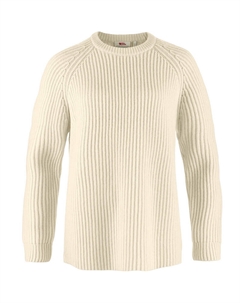 Женский свитер в рубчик Övik, белый Fjallraven