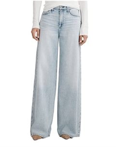 Джинсы Sofie Featherweight с высокой посадкой и широкими штанинами rag &bone в цвете Kierra, синий Rag & bone