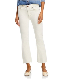 Джинсы до щиколотки с высокой посадкой rag &bone Peyton цвета экрю, слоновая кость/кремовый Rag & bone