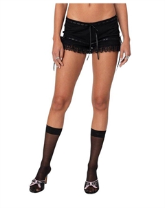 Шорты с лентой Edicted Marielle, черный Edikted