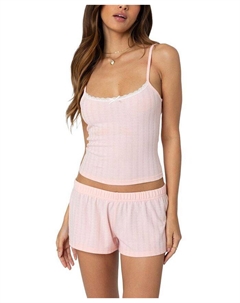 Майка Irene Pointelle, розовый Edikted