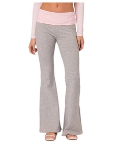 Расклешенные леггинсы с контрастной отделкой Molly, серый Edikted