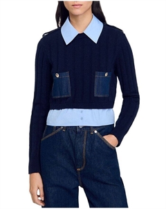 Многослойный свитер Jules, синий Sandro