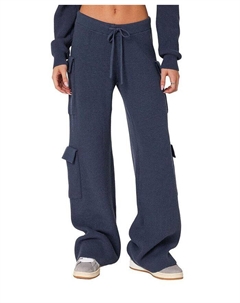 Трикотажные брюки карго Wynter, синий Edikted