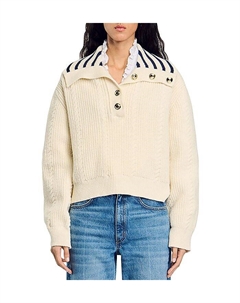 Сандро Артус Свитер, слоновая кость/кремовый Sandro