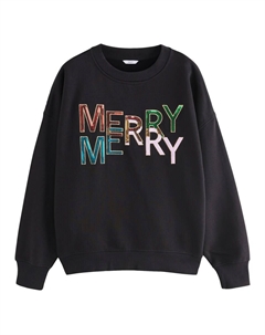 Свитер Sweatshirt Merry Merry, черный Next