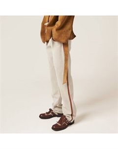 Холщовые брюки, бежевый Miu miu