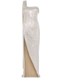 Вечернее платье с кристаллами, нейтральный цвет Giuseppe di morabito