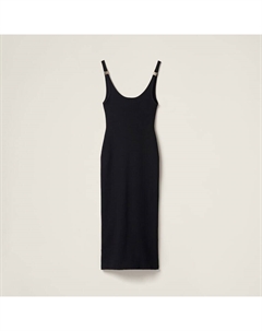 Платье из вискозы, черный Miu miu