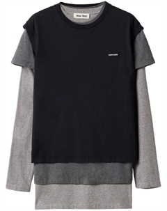 Комплект из трех футболок, черный Miu miu