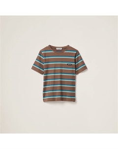 Футболка из джерси, коричневый Miu miu