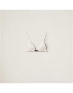 Атласный бюстгальтер, белый Miu miu