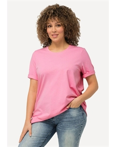 Базовая футболка RUNDHALSAUSSCHNITT HALBARM, светло-розовый Ulla popken