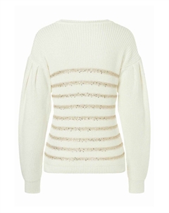 Джемпер SEQUIN-STRIPES, кремовый More&more