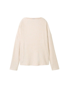 Топ с длинными рукавами MIT STEHKRAGEN, бежевый Tom tailor