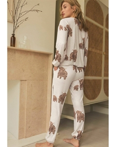 Пижама COSY LONG SLEEVE REGULAR FIT, бежевый Next