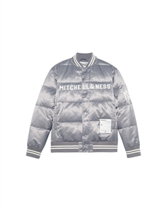 Пуховик унисекс серый Mitchell ness