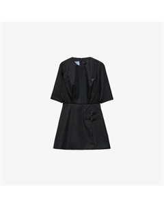 Мини-Платье из переработанного нейлона с логотипом Re-Nylon, черный Prada