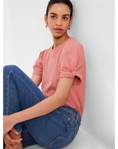 Футболка с вырезами на рукавах, розовый Gap