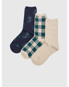 Высокие носки с рисунком, 3 пары., мультиколор Gap