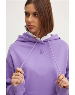 Толстовка из хлопка, фиолетовый Hugo