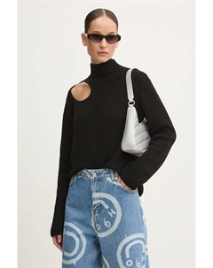 Свитер из смесовой шерсти, черный Hugo