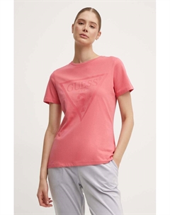 Футболка из хлопка, розовый Guess