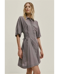 Хлопковое платье, серый Answear lab