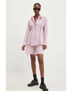 Хлопковая рубашка, розовый Answear lab