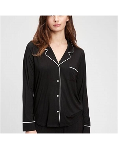 Верх пижамы с контрастной окантовкой, черный Gap