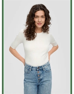 Пуловер sOliver Strick kurzarm, кремовый S.oliver