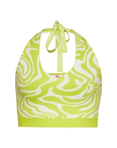 Топ Cropp, цвет wollweiss limette Mymo