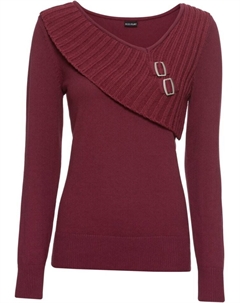 Пуловер, бордовый Bodyflirt