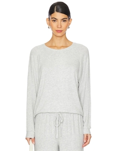 Уютный свитер с круглым вырезом, серый Eberjey