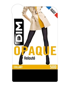 Непрозрачные матовые колготки с бархатистым эффектом плотностью 50 ден, черный Dim