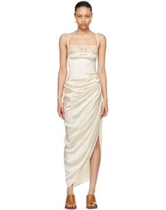 Off-White Платье макси Le Chouchou La Saudade Longue Brodee Jacquemus