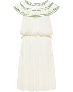 Платье Mit Blumenspitze, белый Izia