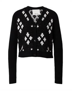 Вязаный кардиган Knit Cardigan ARGYLE, черный 3.1 phillip lim