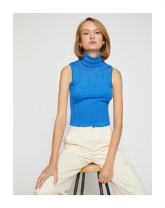 Трикотаж Майка Водолазка, темно-синий Koton