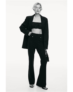 Расклешенные леггинсы с декоративными пуговицами, черный H&m