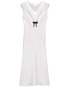 Платье миди с пайетками, белый Prada