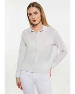 Блузка на пуговицах, светло-голубой Dreimaster