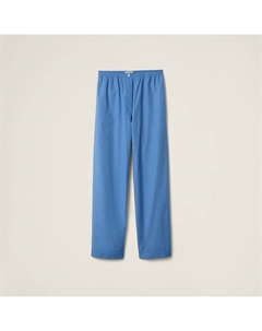 Пижамные брюки из поплина, синий Miu miu