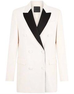 Белый двубортный пиджак Liu jo