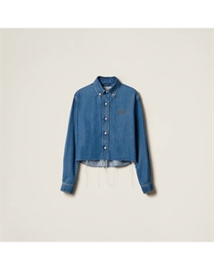 Джинсовая рубашка, синий Miu miu